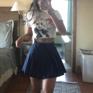 navy blue pleated skirt!! NWT